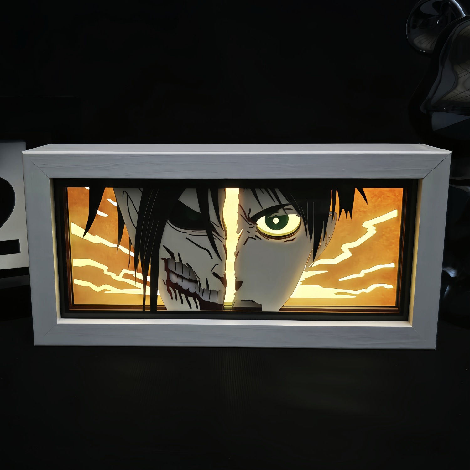 The onslaught of giant nightlight cartoon paper carving lamp photo frame lamp bedroom bedside desk luminous decorative ornaments wholesale