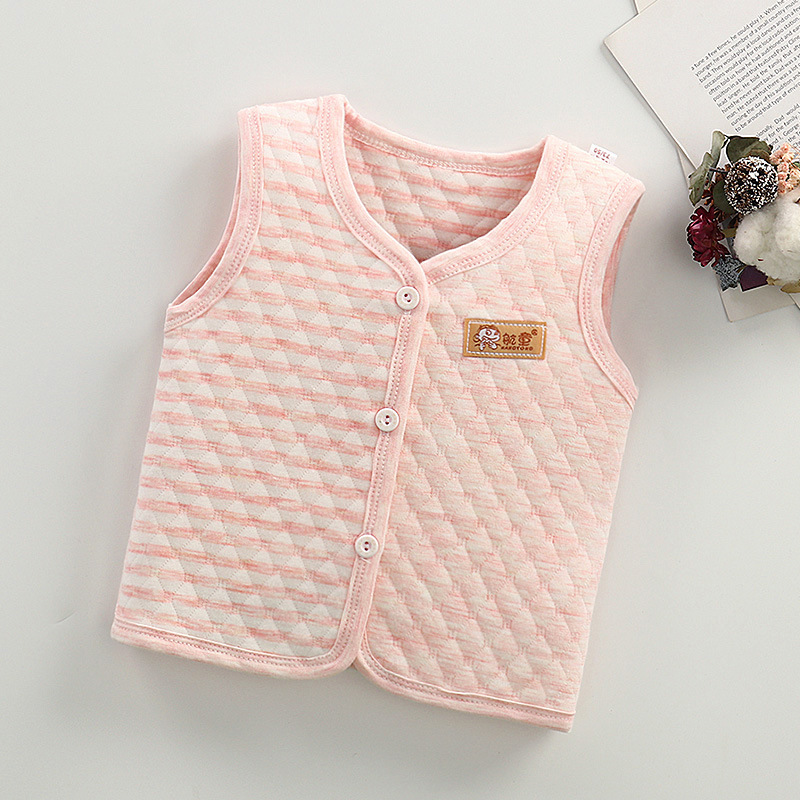 Picture of Spring New Children's Velvet Vest Baby Thickened Vest Cardigan Warm Waistcoat Baby Bottoming Top