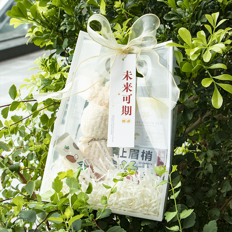 Picture of New Pp Transparent Gift Bag, Souvenir Plastic Gift Bag, Valentine's Day Birthday Gift, High-End Handbag