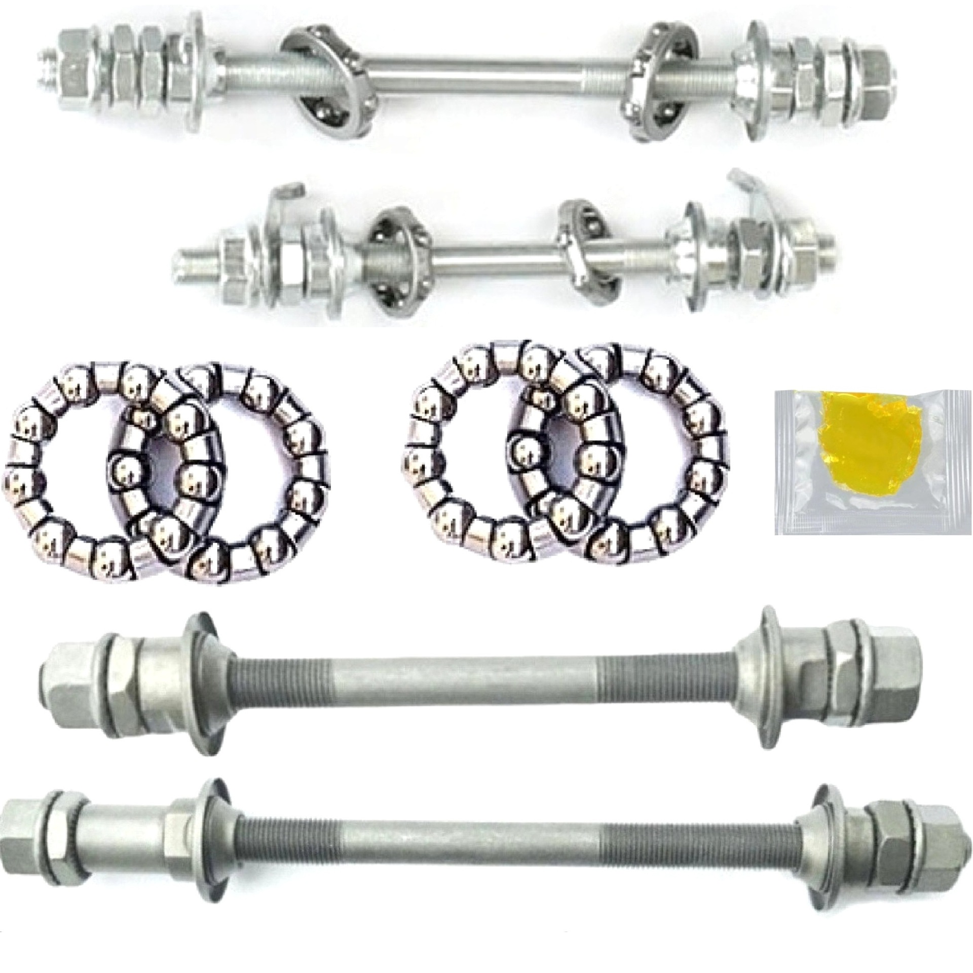 Bicycle front and rear axle accessories children's folding bicycle shaft core screw mountain gear wheel drum solid shaft lever gear
