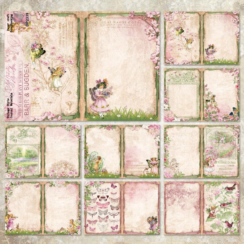 Picture of A5 single-sided pattern paper DIY album scrapbook Journal material paper card making background paper DP2339