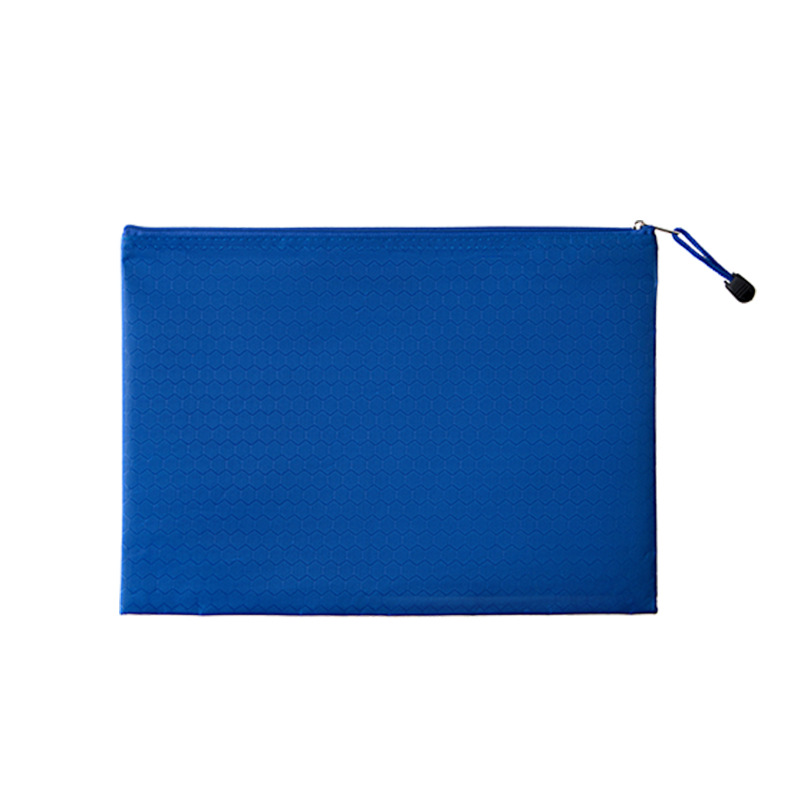 Picture of Oxford cloth football pattern zipper bag waterproof material file bag student tutorial bag a4 file bag printable logo