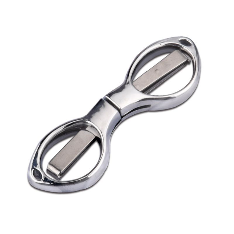 Picture of Stainless steel folding scissors plastic handle/alloy stretch shear travel portable fishing Special 8/eight character scissors wholesale