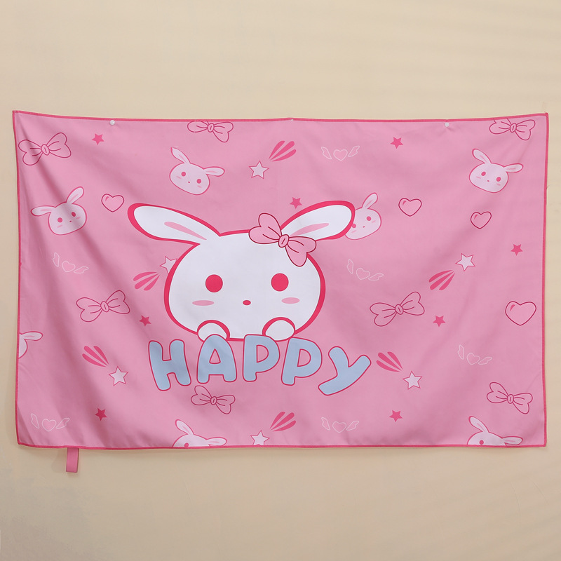 Picture of Children's Bath Towel, Double-Sided Velvet Beach Towel, Water-Absorbent, Quick-Drying, Portable Buckle Cartoon Cute Cloak, Warm, Soft and Comfortable