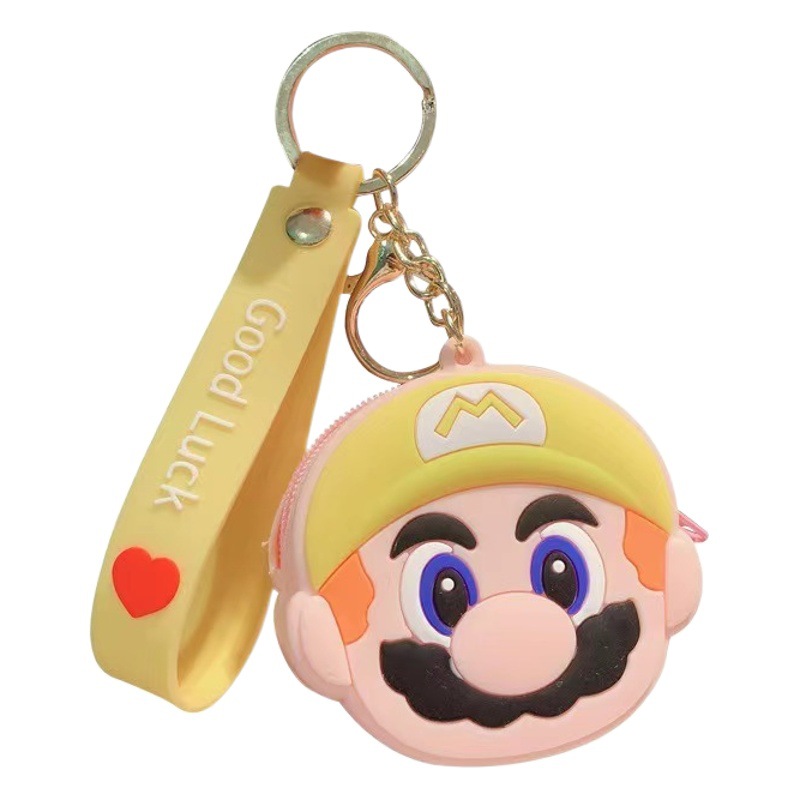 Cute cartoon Mario small coin purse key chain accessories doll pendant wholesale key chain small gift wholesale