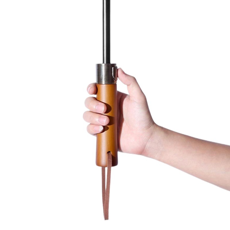 Wooden handle straight umbrella can be printed LOGO advertising umbrella long handle umbrella men's business golf gift umbrella