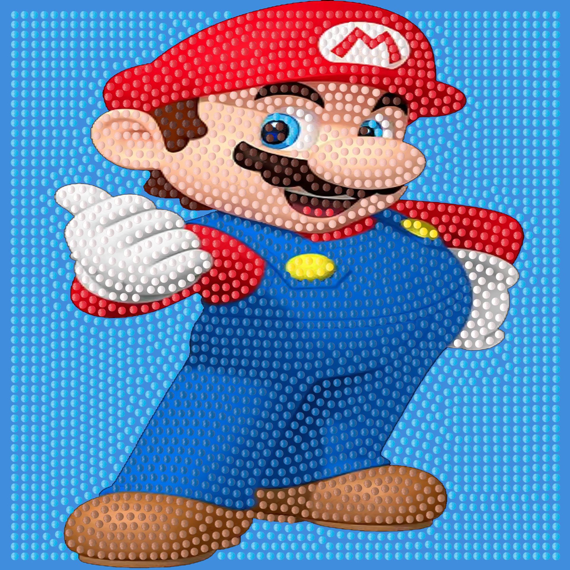 Picture of Original God New Diamond painting children student diy handmade diamond material package with frame Cartoon Cartoon educational toys