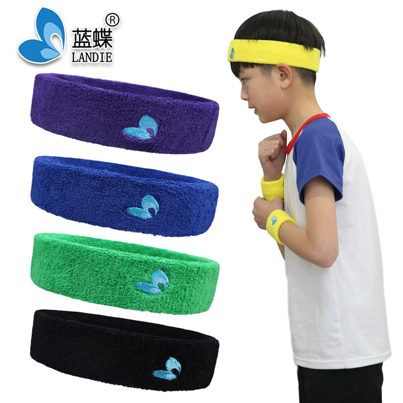 Picture of Cotton Children's Headband Male and Female Youth Sports Running Dance Riding Embroidered Sweat Wipe Sweat Guide Hair Band