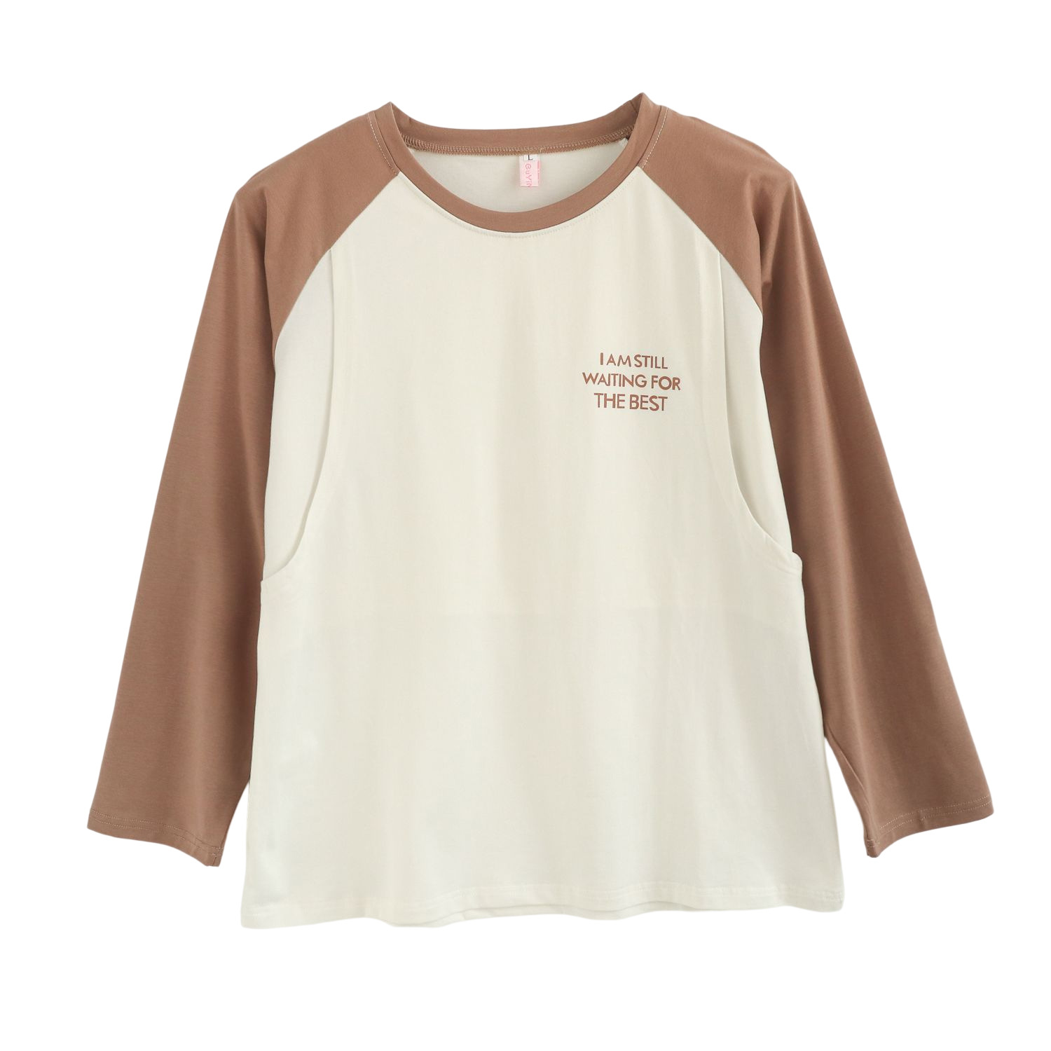 Picture of Breastfeeding Top T-Shirt Hot Mom Style Pure Cotton Outer Wear Spring and Autumn Pregnant Women's Long Sleeve Breastfeeding Moon Dress Women's Large Size