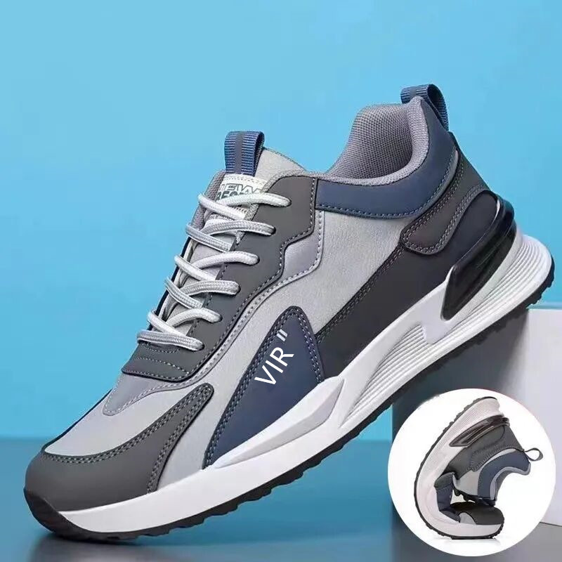 2024 New Men's Shoes Sneakers Running Trendy Casual High-end Students All-match Men's Heightened Soft-faced Walking Shoes
