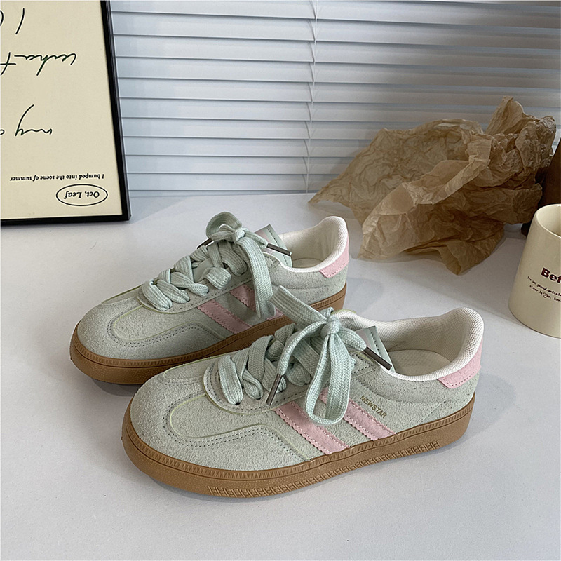 Korean Style Vintage German Training Shoes Summer White Shoes Ins Trendy All-match Niche White Shoes Student Sports Casual Sneakers