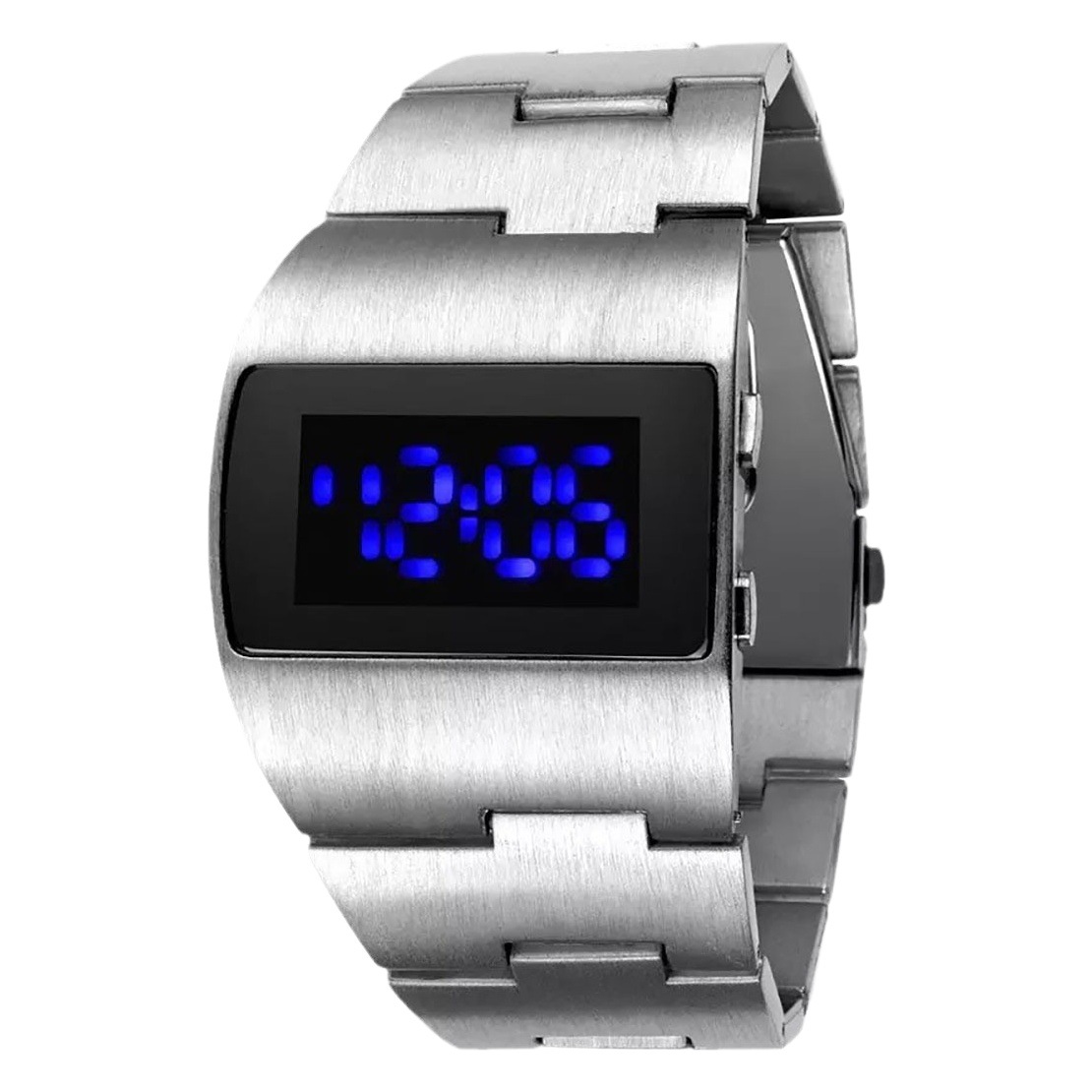 Fashionable Led Watch Binary Led Digital Watch Iron Man Snake Head Lava Steel Band Men's Watch