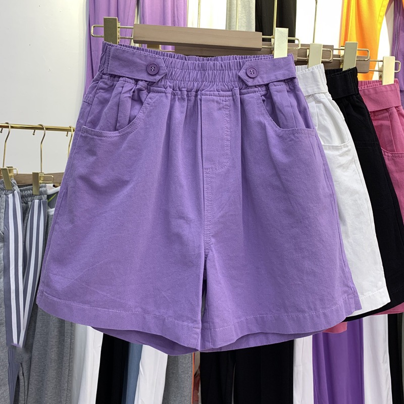 Picture of Denim Wide-Leg Shorts for Women 2025 Summer Hong Kong Style Daddy Students Outer Wear Five-Quarter Pants Loose Cotton Wide-Leg Pants