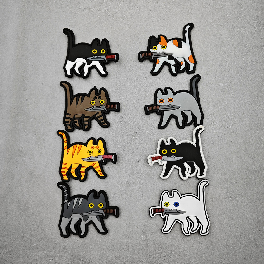 PVC rubber hook and loop stamp kitten can have what bad mind with hook back armband rubber stamp package in stock
