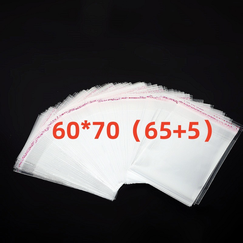 Spot Wholesale Opp Bag 60*70(65+5) Self-Adhesive Bag Self-Adhesive Printing Self-Sealing Plastic Transparent