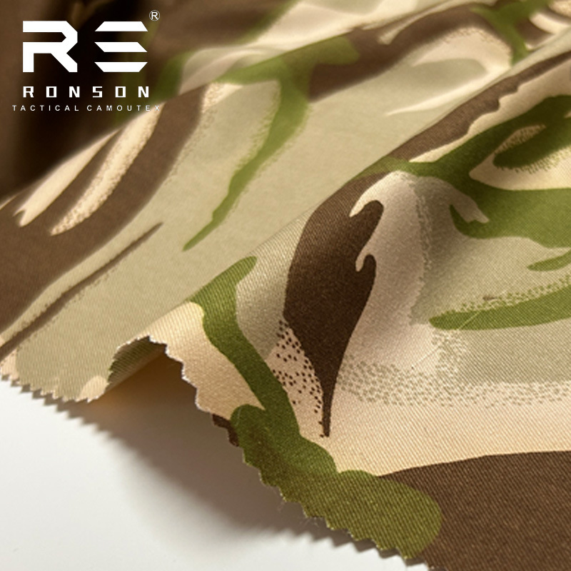 Rongsheng Saudi Arabia Camouflage Polyester Cotton Breathable Tear Resistant Outdoor Clothing Training Clothing Tactical Frog Clothing Fabric