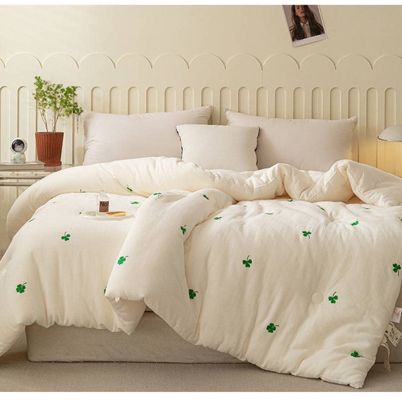Picture of Double-Layer Gauze Soybean Fiber Quilt, Thick and Warm Winter Quilt, Single-Person Spring and Autumn Quilt, Children's Cotton Quilt, Quilt Core, Summer Cooling Quilt