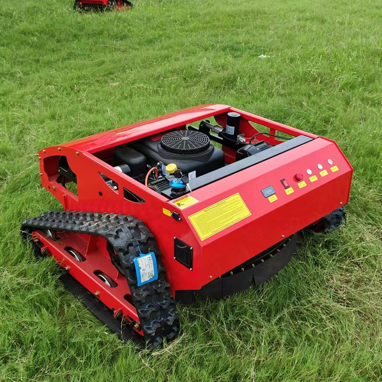 Export to the United States crawler remote control lawn mower oil-electric hybrid agricultural weeding machine orchard intelligent lawn mower