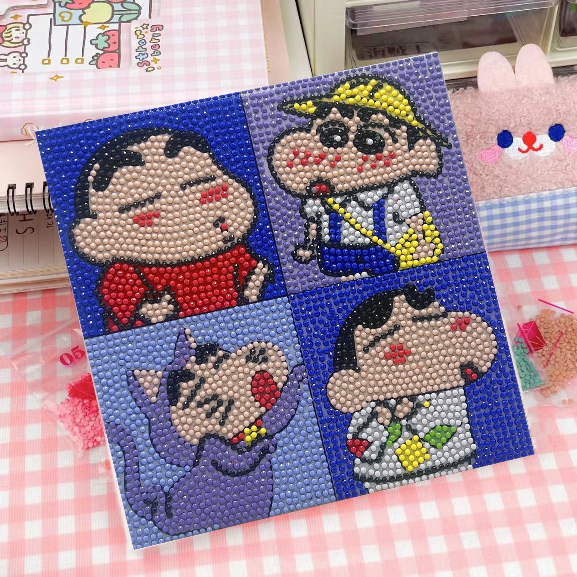 Picture of Original God New Diamond painting children student diy handmade diamond material package with frame Cartoon Cartoon educational toys