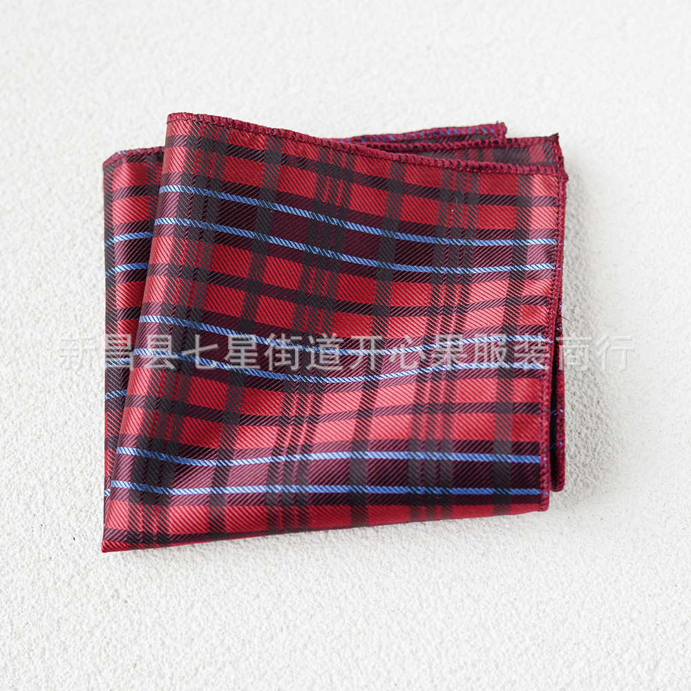 Picture of Men's suit small square scarf factory wholesale fashion polyester fashion accessories vintage embroidery pattern pocket towel men's clothing