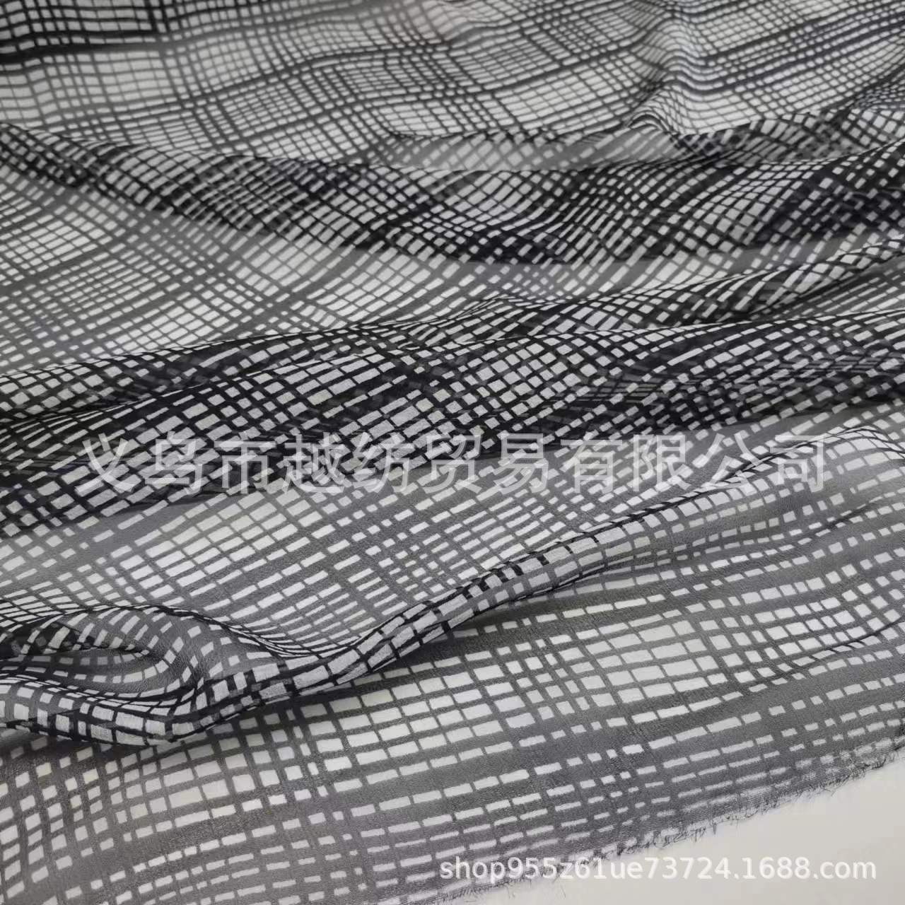 Picture of Special Price Silk Jokey Fabric Navy Blue Plaid Mulberry Silk Breathable Fabric