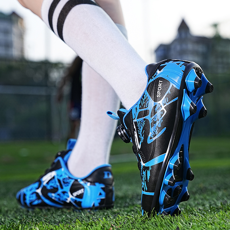 Picture of New Football Shoes Children's Rotating Buckle Pupils Boys Girls Falcon TF Broken Nail Short Nail AG Spike Competition Training