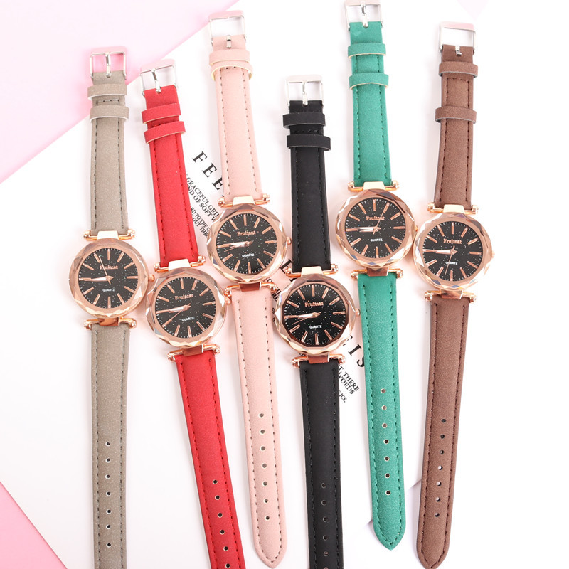 Women's unique chic watch for female students Korean simple fashion starry sky leisure atmosphere tiktok online popular quartz watch