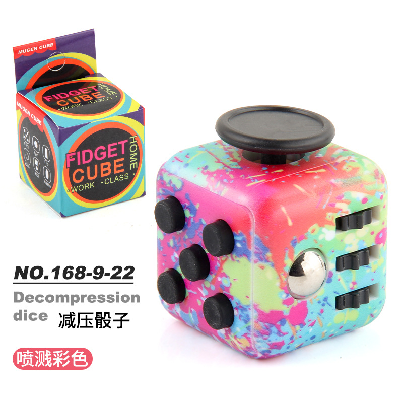 Picture of Cross-border New Strange Toy Decompression Rubik's Cube Vent Decompression Dice Press 6-sided Finger Rubik's Cube Source Factory