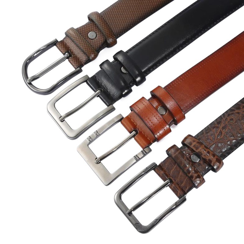 Belt men's alloy pin buckle PU belt jeans with casual all-match pin buckle belt night market supply