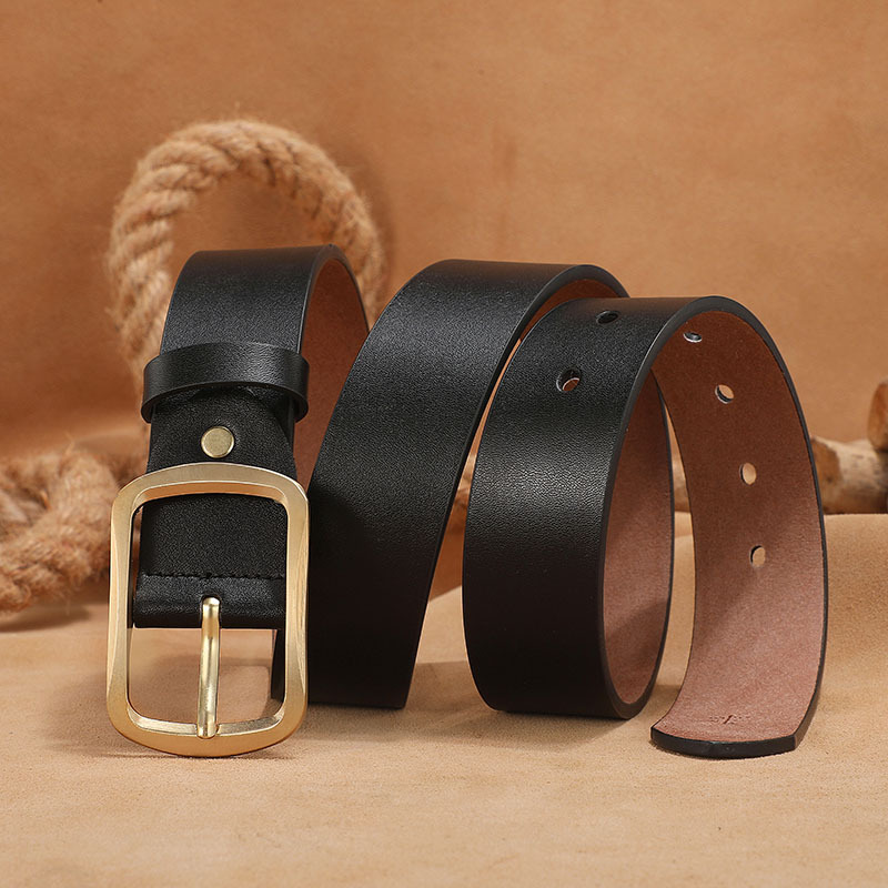 Picture of New belt leather men's belt real cowhide belt casual Joker men's pin buckle belt manufacturers wholesale