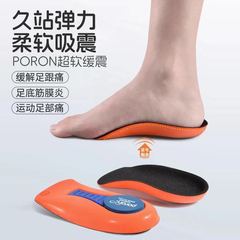 Insoles for Work and Standing for Long Periods Without Fatigue, for Heel Pain, Plantar Fasciitis, Shock Absorption, Soft Heel Support, Anti-Slip, Suitable for Men and Women