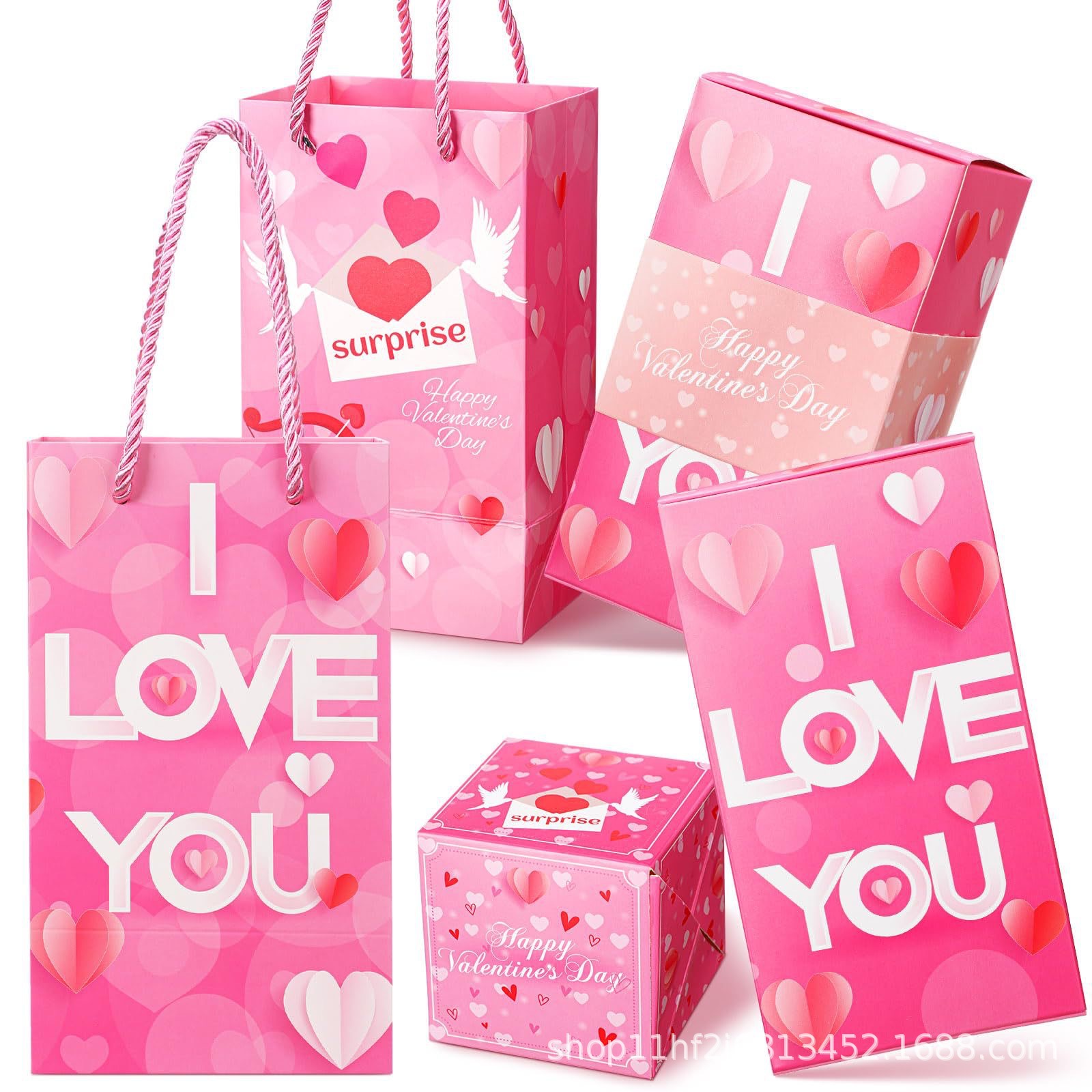 Cross-border e-commerce popular surprise jump box birthday creative gift box folding bounce red envelope gift box