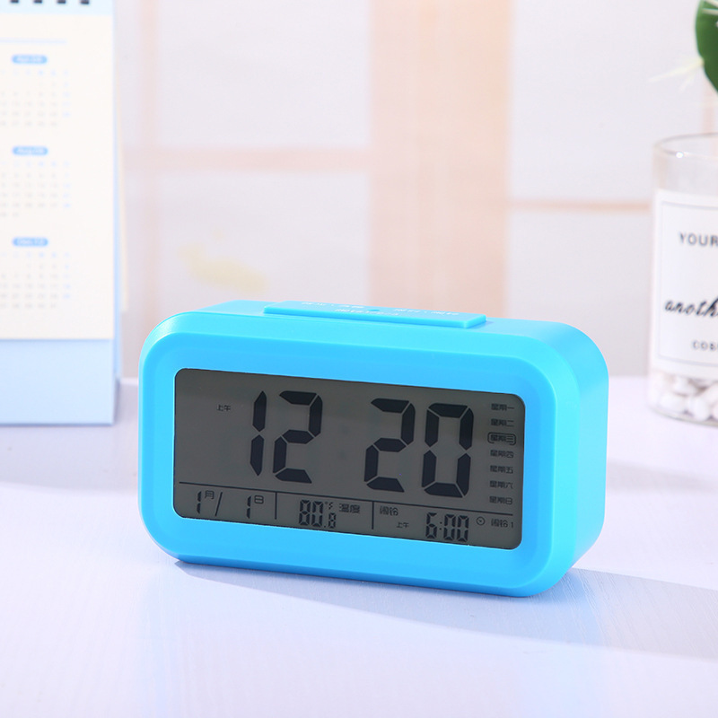 Picture of Chinese version of multifunctional smart clock electronic clock desktop desk clock bedside electronic clock with luminous temperature small alarm clock