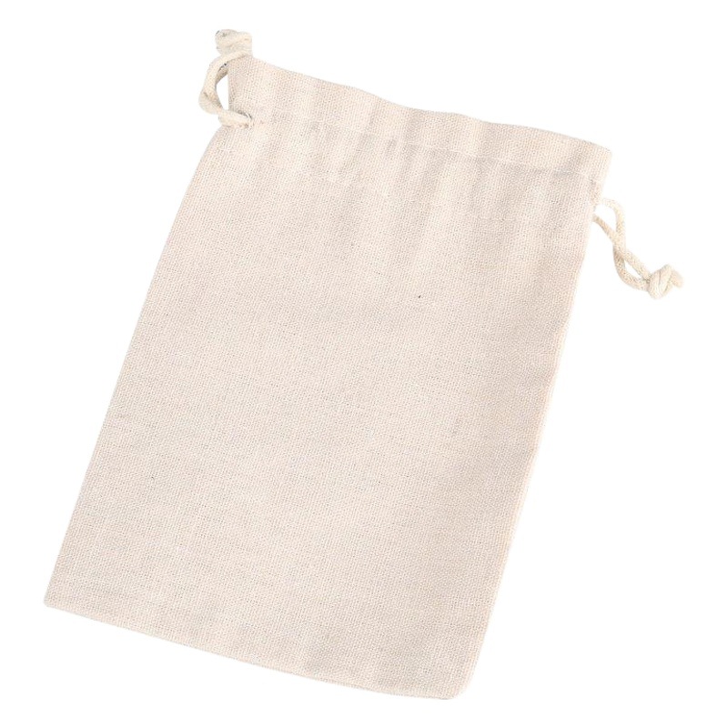 Cotton Cloth Bundle Pocket Factory Best Selling Blank Drawstring Mineral Sample Bag Rice Packaging Bag Lock Edge Cotton Cloth Drawstring Storage Bag