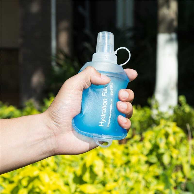 Picture of Folding Soft Water Bottle Tpu Marathon Large Capacity Cycling Mountaineering Hiking Running Soft Water Bottle Ready for Portable
