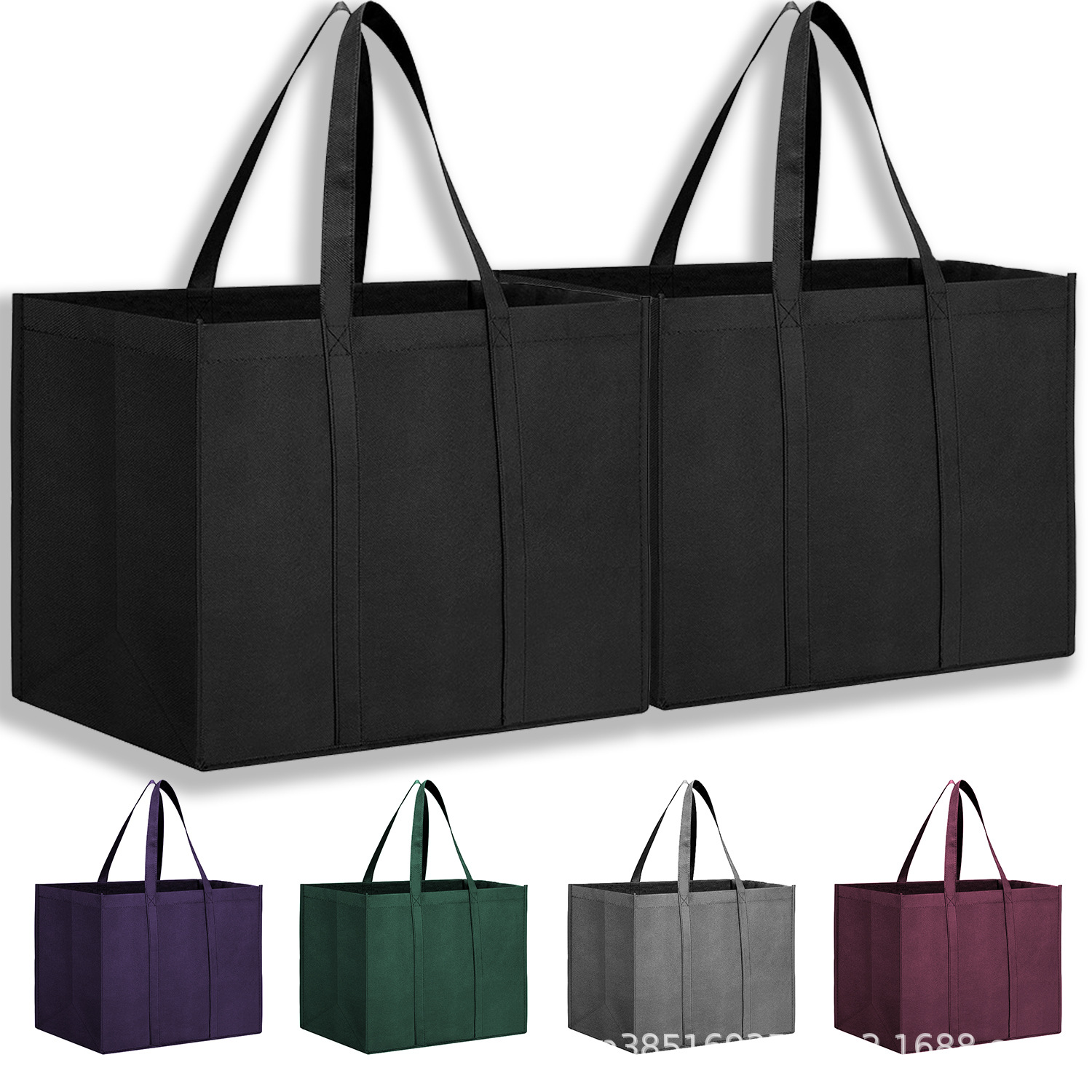 Ready Supply Amazon Best-Selling Portable Non-Woven Bag Simple Shopping Bag Can Be Printed with Pattern Logo