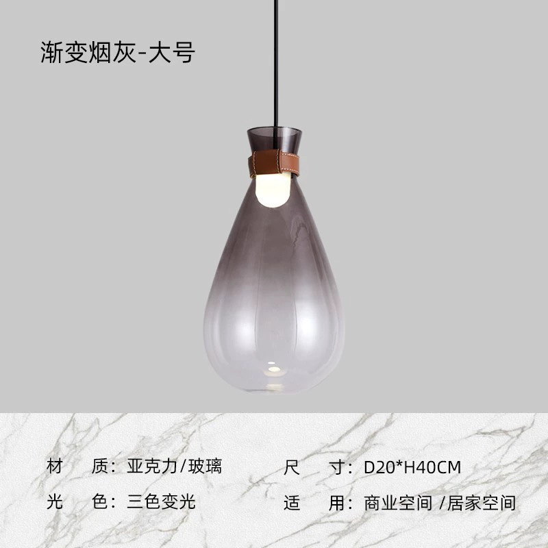 Picture of Nordic Creative Designer Glass Chandelier Advanced Sense Bedroom Restaurant Hotel Homestay Light Luxury Decorative Bar Table Lamp