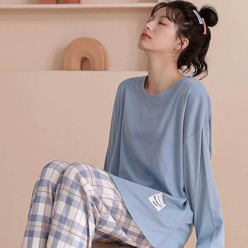 Autumn Pajamas for Women 2025 New Style Ladies' Long-Sleeved Japanese-Style Home Wear That Can Be Worn Outside Spring, Summer, Autumn and Winter Set