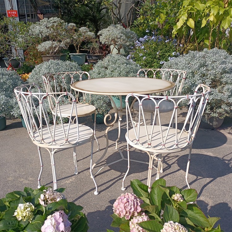 Foreign Trade Amazon Explosions Villa Courtyard French Wrought Iron Tables and Chairs Homestay Balcony Leisure Tables and Chairs