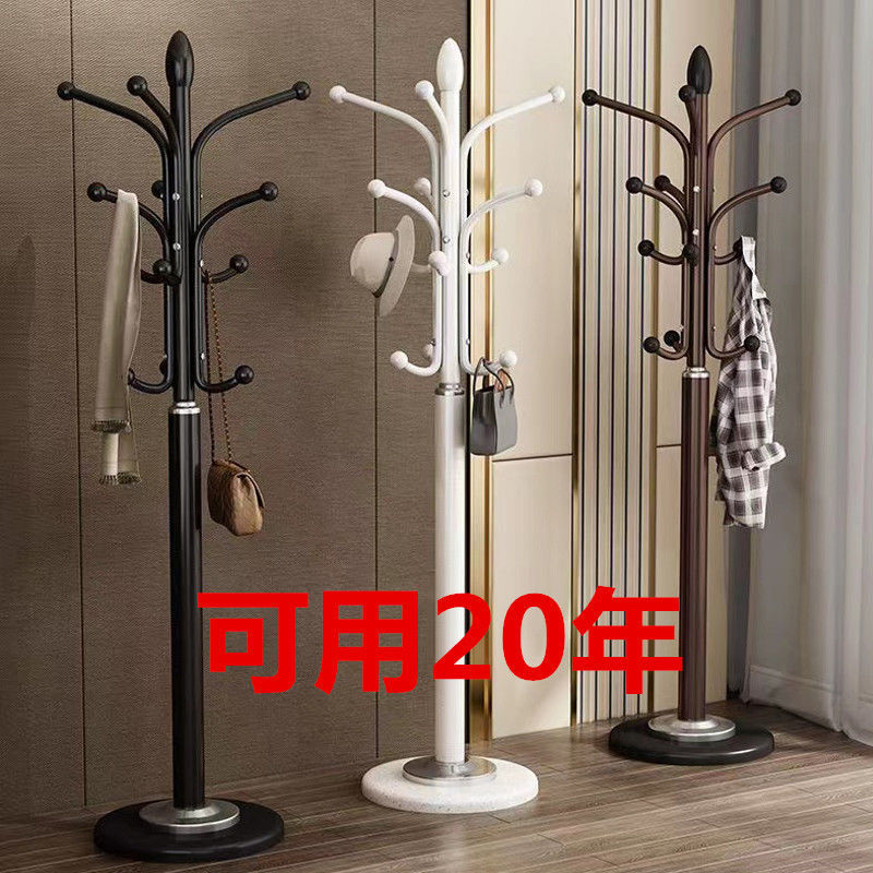 Marble coat rack light luxury bedroom clothes drying rack floor vertical hanger bag hanging bag simple shelf for home