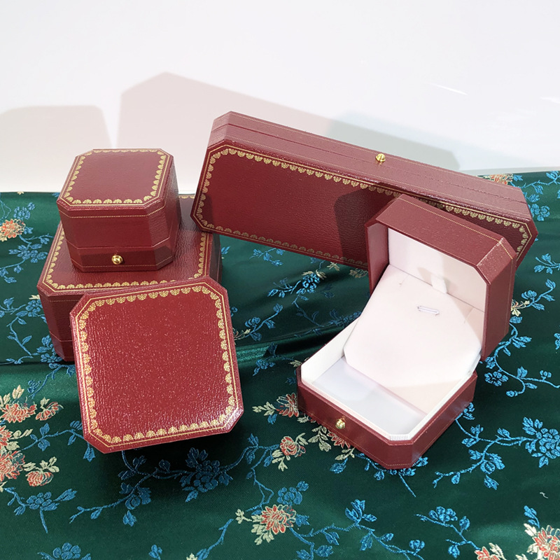 Flannel Octagonal Printed Edge Jewelry Packaging Box Light Luxury Jewelry Packaging Box Necklace Ring Box Jewelry Box Wholesale