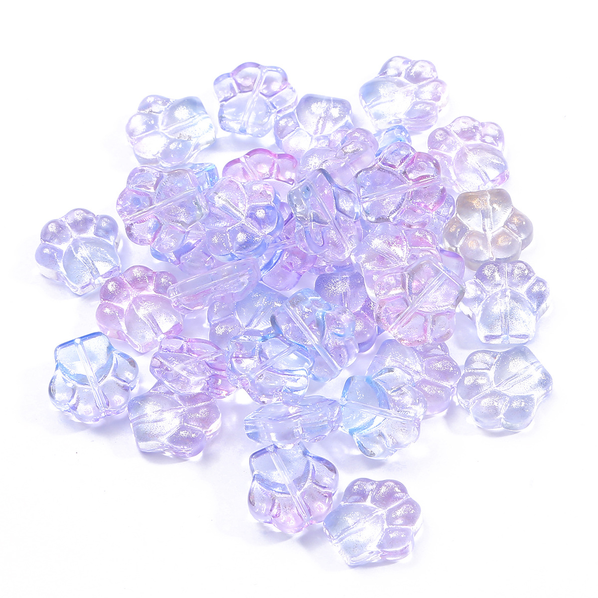 Picture of Gradient glass cat's claw accessories handmade diy production step tassel hairpin glass earrings jewelry pendant material