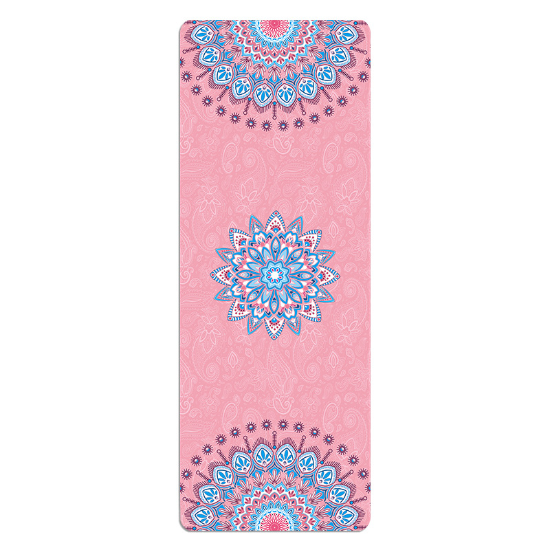 Picture of [Source Factory] Ultra-thin suede printing yoga mat rubber yoga mat foldable 1.5mm thick 5mm