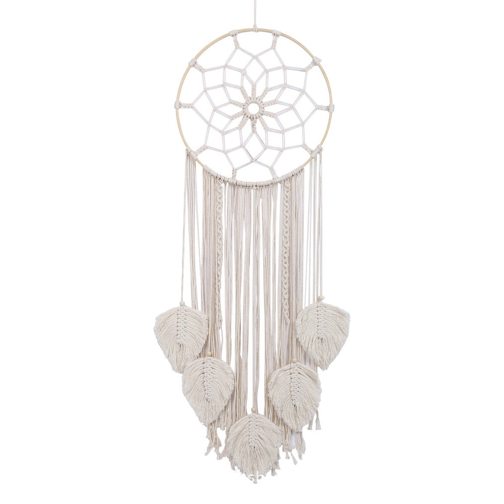 Nordic Leaf Dream Catcher Hand-woven Tapestry Homestay Home Background Wall Decoration Wall Hanging Amazon Supply