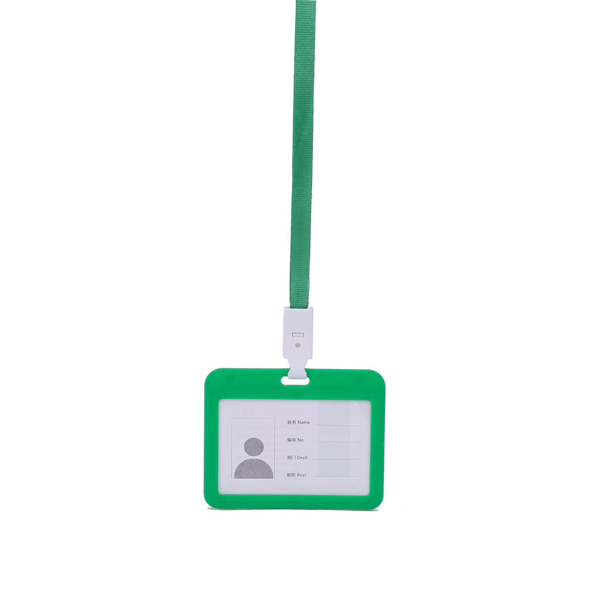Picture of Card Holder Work Badge Double-Sided Badge Lanyard Exhibition Badge Work Badge Bus Access Control Factory Badge Employee Tag