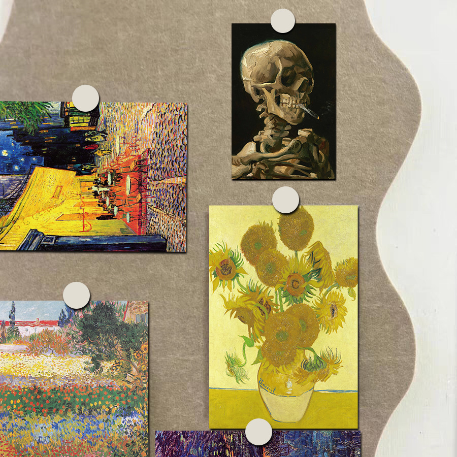 Van Gogh's painting 10 decorative cards Wall postcard bedroom living room bedroom decorative painting