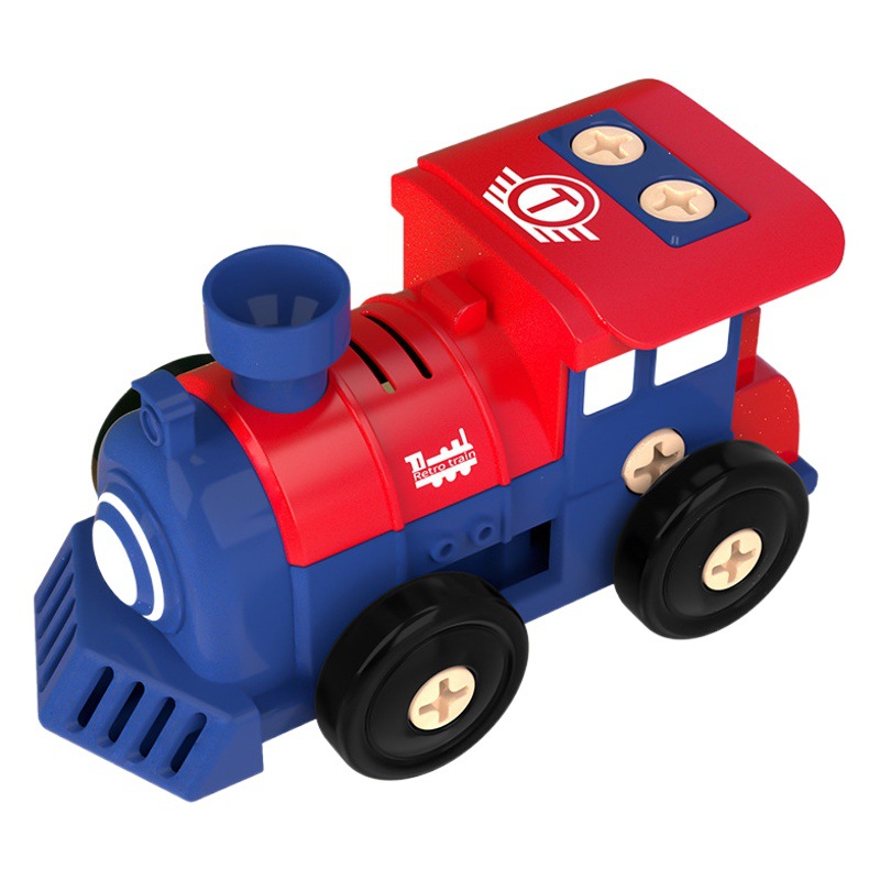 Cross-Border electric retro assembly CAR children's early education Transportation creative screws disassembly small train aircraft ship