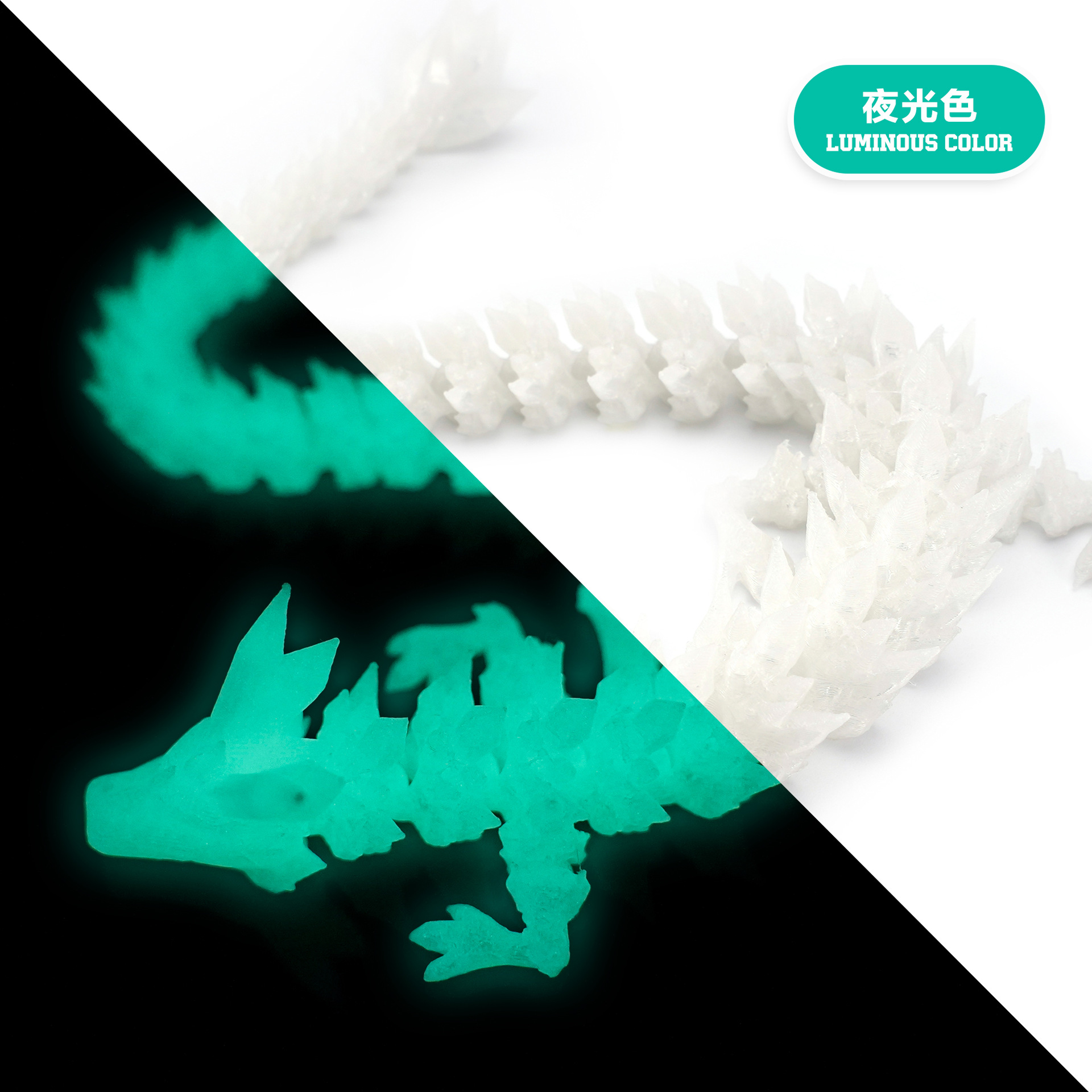 Picture of 3D printing cross-border hot selling ornaments joint movable Crystal Gem dragon ornaments hand-made suit dragon decoration