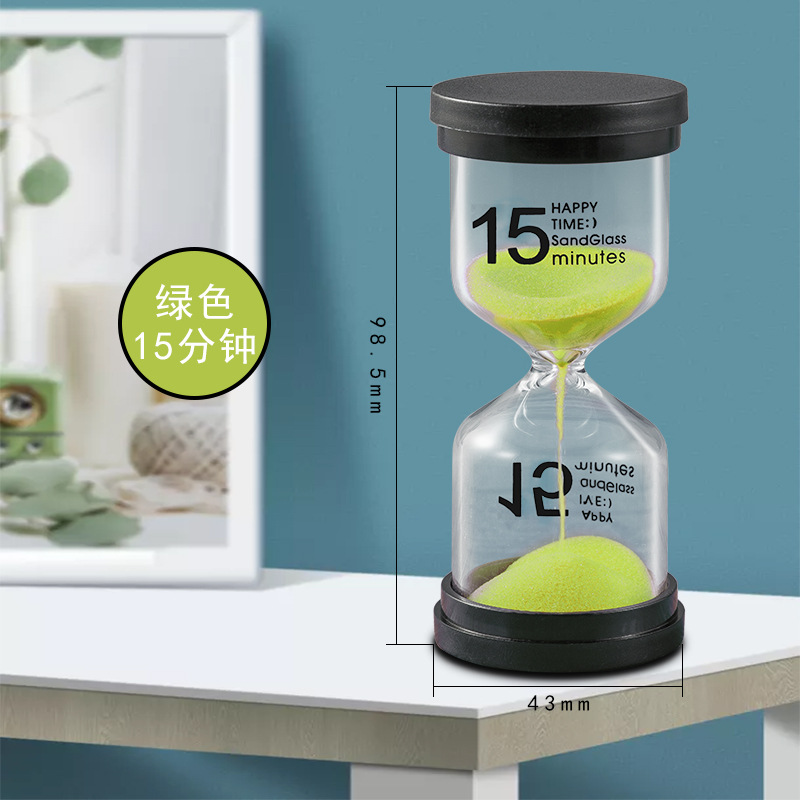 Picture of Manufacturer Wholesale Black Cover Hourglass Timer 1/3/5/10/15/20/30/45/60 Points Creative Gift Hourglass