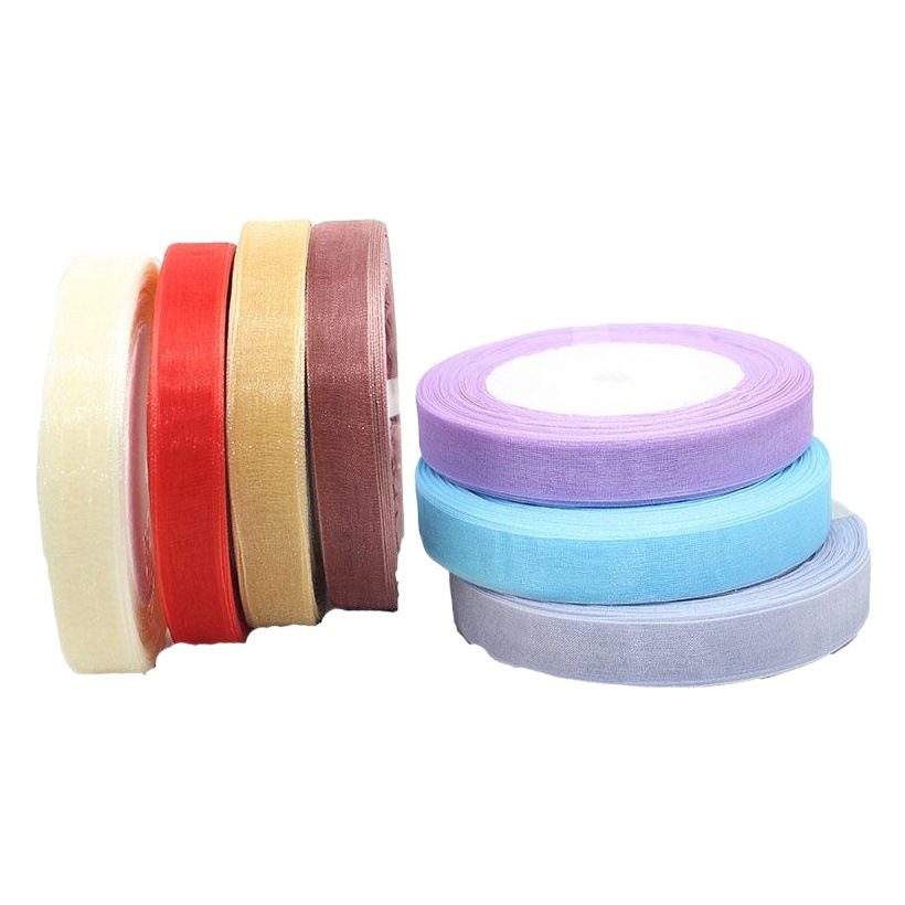 Ribbon Yarn Hand-Woven DIY Hat Bow Gift Packaging Color Ribbon Manufacturer Wholesale Fine Weaving
